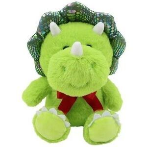 NEW PlayRight Hug Me Dino Plush Toy 9" Green Ages 3+ Triceratops Dinosaur 883055
